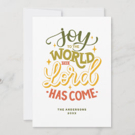 Cartão De Festividades Alegria ao mundo que o Senhor veio. Natal