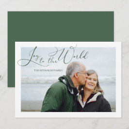 Cartão De Festividades Alegria ao Natal Verde do Mundo