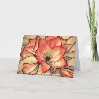 Cartão De Festividades Alegria de Amarylis por Ann Haaland