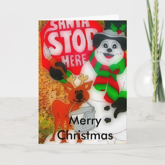 Cartão De Festividades Alegria de Natal (Frente)