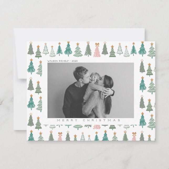 Cartão De Festividades Alegria de Natal Foto da Família de Natal  (Frente)