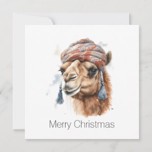 Cartão De Festividades Alegria de Natal no Deserto, personalizado