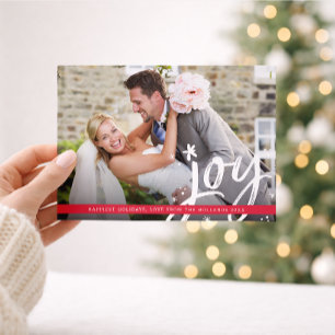 Cartão De Festividades ALEGRIA DE NATAL script de sobreposição de foto mo