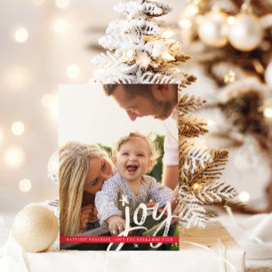 Cartão De Festividades ALEGRIA DE NATAL sobreposição de foto moderna scri