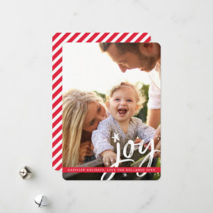 Cartão De Festividades ALEGRIA DE NATAL sobreposição de foto moderna scri
