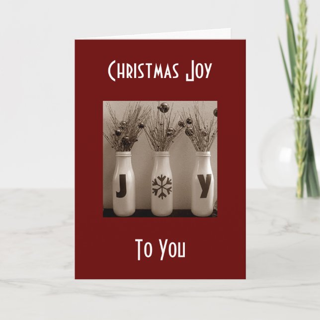 CARTÃO DE FESTIVIDADES ALEGRIA DO NATAL DURAR O ANO TODO ATRAVÉS (Frente)