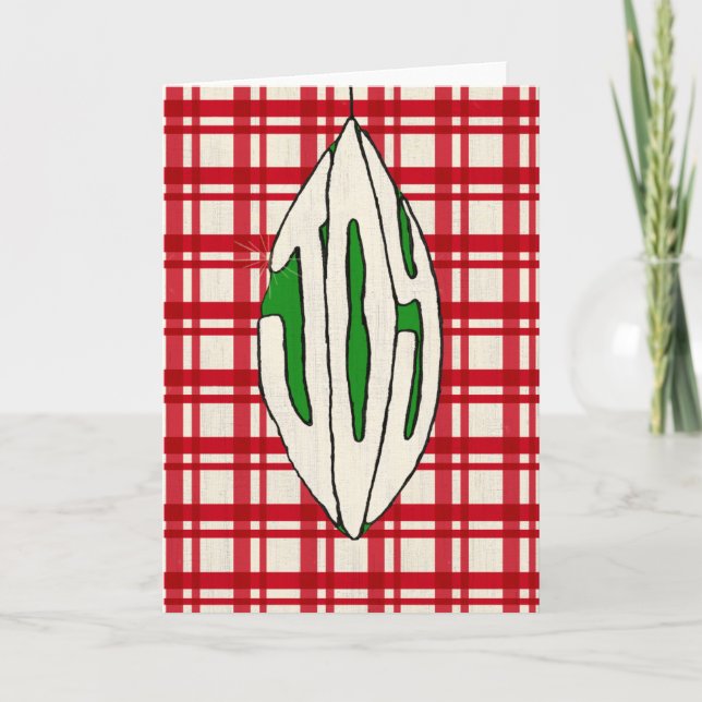 Cartão De Festividades Alegria do ornamento do feriado (Frente)