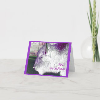 Cartão De Festividades Alegria e amor da paz do búfalo de Yellowstone