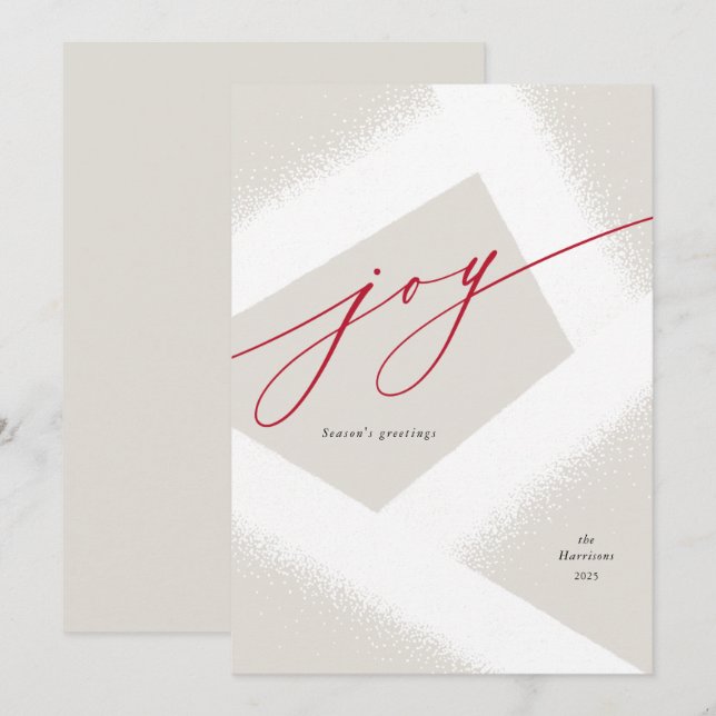 Cartão De Festividades Alegria Moderna Simples Abstrata Não-Fotográfica (Frente/Verso)