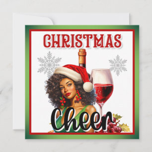 Cartão De Festividades Alegria Natalina Retro Pinup