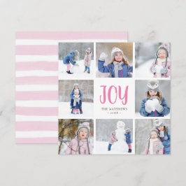 Cartão De Festividades Alegria Simples | Flat de Colagem de Fotos Quadrad