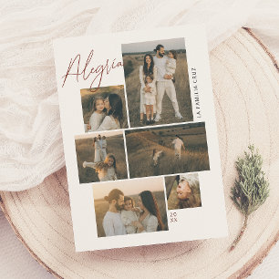 Cartão De Festividades Alegría Tarjeta de Navidad Collage de 6 Fotos