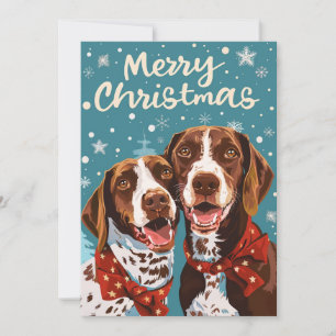 Cartão De Festividades Alemão - Ponteiro Curto Feliz Natal