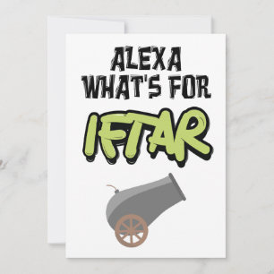 Cartão De Festividades Alexa O que é para Iftar Ramadan Meme Divertido 