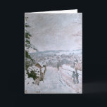 CARTÃO DE FESTIVIDADES ALFRED SISLEY - NEVE EM LOUVECIENNES<br><div class="desc">SISLEY: LOUVECIENNES,  1878.  "Neve em Louveciennes." Óleo nas canvas por Alfred Sisley,  1878.</div>