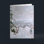 CARTÃO DE FESTIVIDADES ALFRED SISLEY - NEVE EM LOUVECIENNES<br><div class="desc">SISLEY: LOUVECIENNES,  1878.  "Neve em Louveciennes." Óleo nas canvas por Alfred Sisley,  1878.</div>