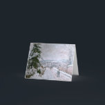 CARTÃO DE FESTIVIDADES ALFRED SISLEY - NEVE EM LOUVECIENNES<br><div class="desc">SISLEY: LOUVECIENNES,  1878.  "Neve em Louveciennes." Óleo nas canvas por Alfred Sisley,  1878.</div>
