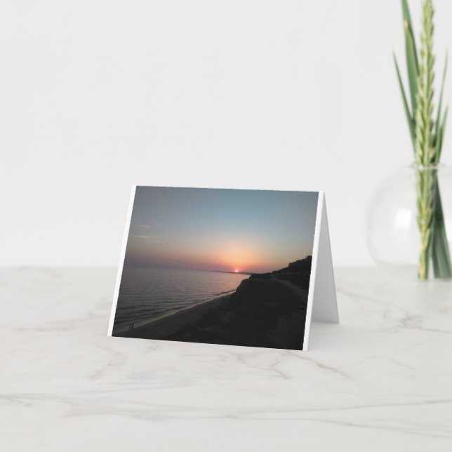 Cartão De Festividades Algarve, Portugal Sunset (Frente)