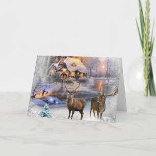 Cartão De Festividades Algodão de inverno de inverno