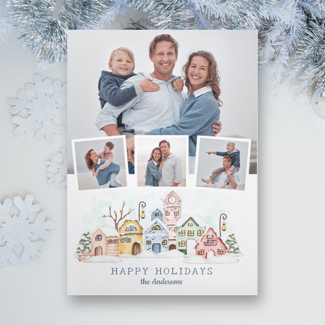 Cartão De Festividades Algodão De Natal Coberto Pela Neve, Cuja Fábrica É (Criador carregado)