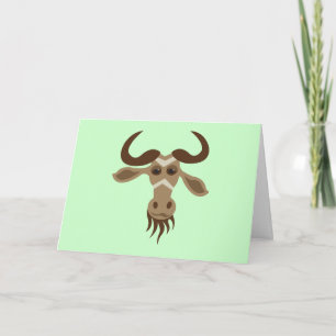 Cartão De Festividades Algum ano do Gnu de Stuff_Gary Gnu_Happy do Gnu!