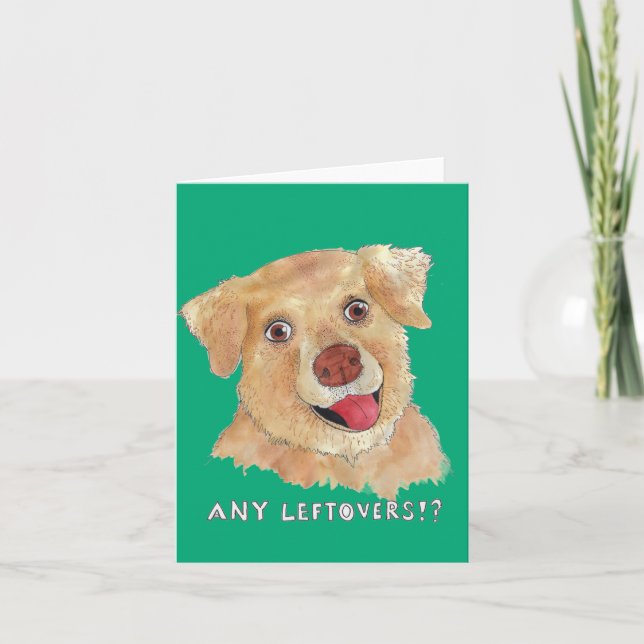 Cartão De Festividades Algum Resto?! Golden Retriever  (Frente)