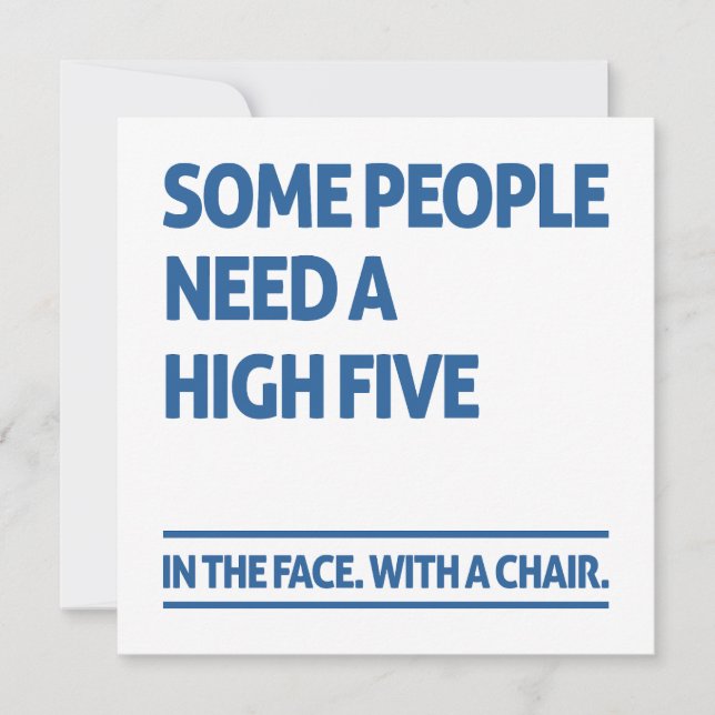 Cartão De Festividades Algunas personas necesitan cinco (Frente)