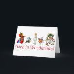Cartão De Festividades Alice e amigos no país das maravilhas<br><div class="desc">Alice e amigos no país das maravilhas</div>