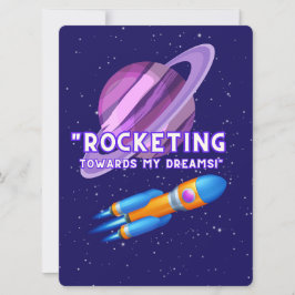 CARTÃO DE FESTIVIDADES ALIENÍGENA, UNIVERSO, ESPACONAVE, PLANETA E ASTRON