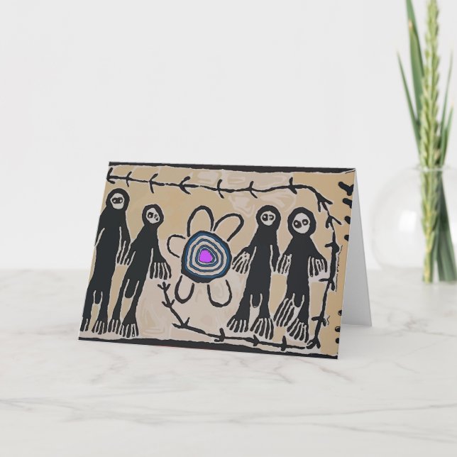 Cartão De Festividades Aliens felizes (Frente)