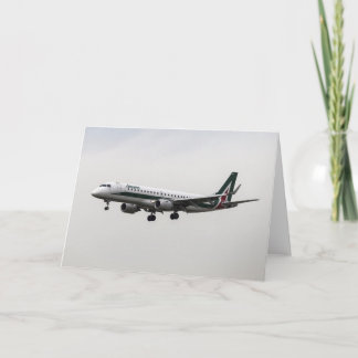 Cartão De Festividades Alitalia Embraer 190