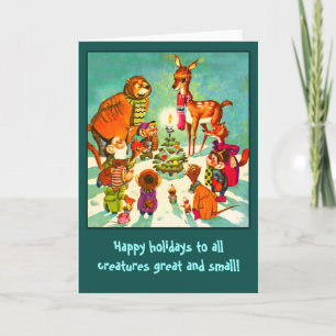 Cartão De Festividades All Creatures Great and Small Holiday Cards