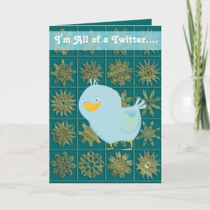 Cartão De Festividades All of a Twitter Christmas Card.