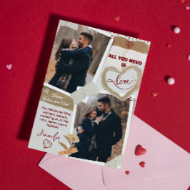 Cartão De Festividades All You Need Is Love Valentines Day Photo Heart