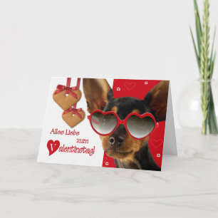 Cartão De Festividades Alles Liebe zum Valentinstag Card em alemão