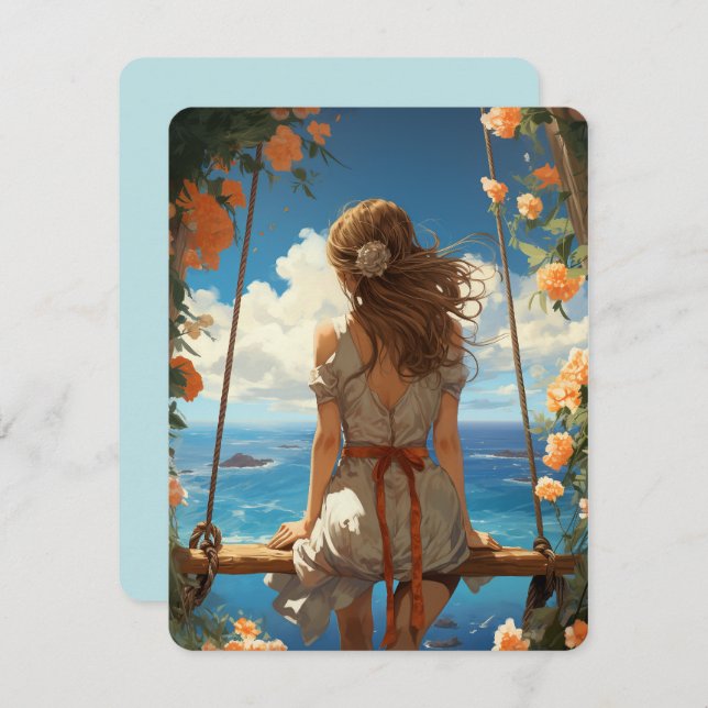 Cartão De Festividades Aloha do Paraíso Havaí (Frente/Verso)