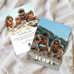 Cartão De Festividades Aloha Hawaii Beach Photo Mele Kalikimaka<br><div class="desc">Mande desejos tropicais quentes com este cartão de férias Aloha Hawaii. Apresentando uma design de 2 fotos no cartão de Natal, esta cartões de natal mele kalikimaka captura o espírito de um Natal Havaiano. Perfeito por compartilhar uma foto de praia da família, é um cartão festivo e na moda para...</div>