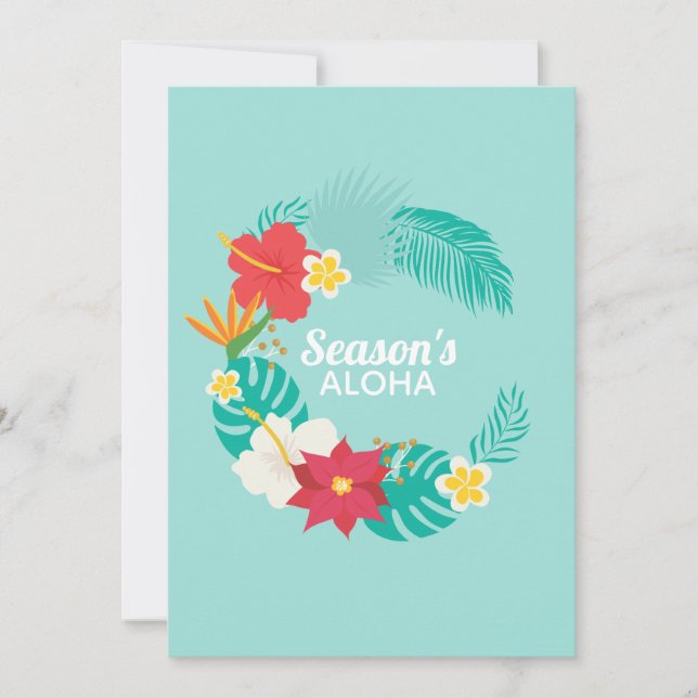 Cartão De Festividades Aloha Hawaiian da temporada (Frente)