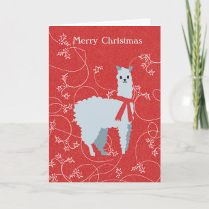 Cartão De Festividades Alpaca Christmas