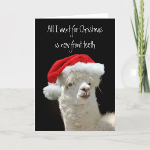Cartão De Festividades Alpaca Christmas