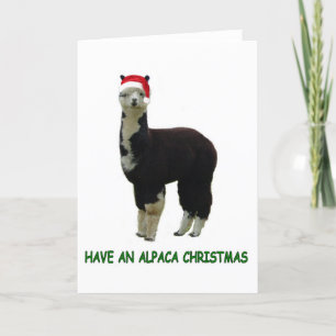 Cartão De Festividades Alpaca Christmas