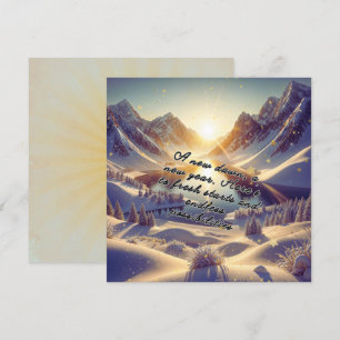 Cartão De Festividades Amanhecer na Montanha: Uma Promessa de Ano Novo