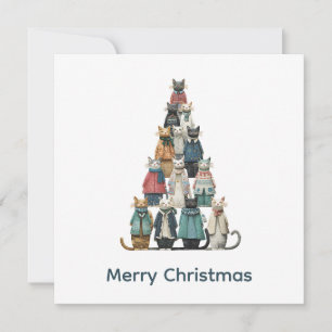 Cartão De Festividades Amante de Animais Gatos Engraçados Fofos Não Foto 