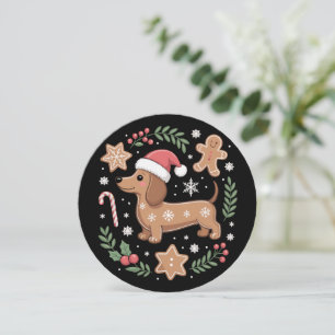 Cartão De Festividades Amante de cachorro salsicha de gengibre Dachshund 