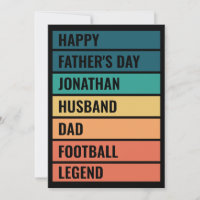 Amante de Futebol Retrô Personalizado Dia dos Pais