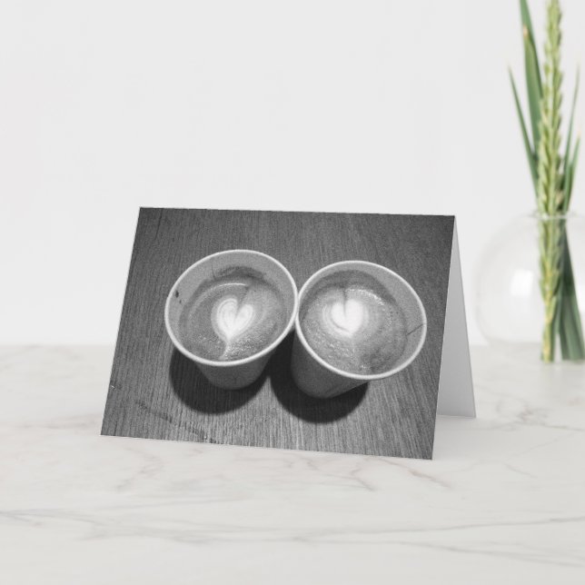 Cartão De Festividades Amantes De Café (Frente)