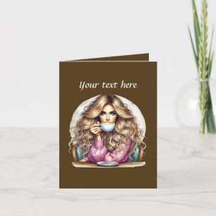 Cartão De Festividades Amantes de café comprados personalizáveis