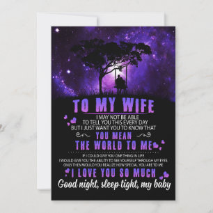 Cartão De Festividades Amantes de Esposa Para Minha Esposa Eu Te Amo Ta