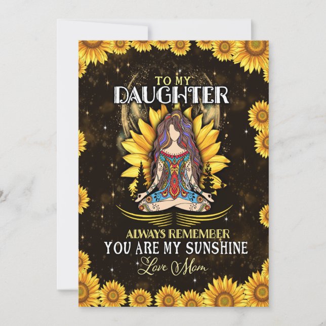 Cartão De Festividades Amantes Filhos | À Minha Filha De Amor Mãe (Frente)