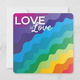 Cartão De Festividades Amar Brilhante Colorido é Amor